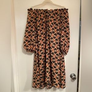 The Webster Miami Shift Dress Floral Swirls Size M